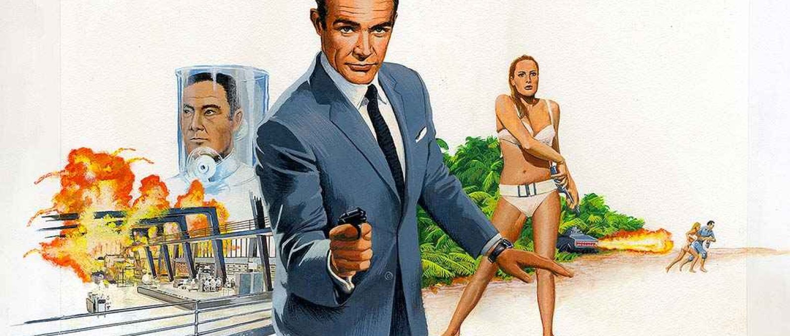 Pôster do filme “007 contra o Satânico Dr. No”, de 1962, com o ator Sean Connery no papel de James Bond (Peter Lorenz/Illustrated 007).