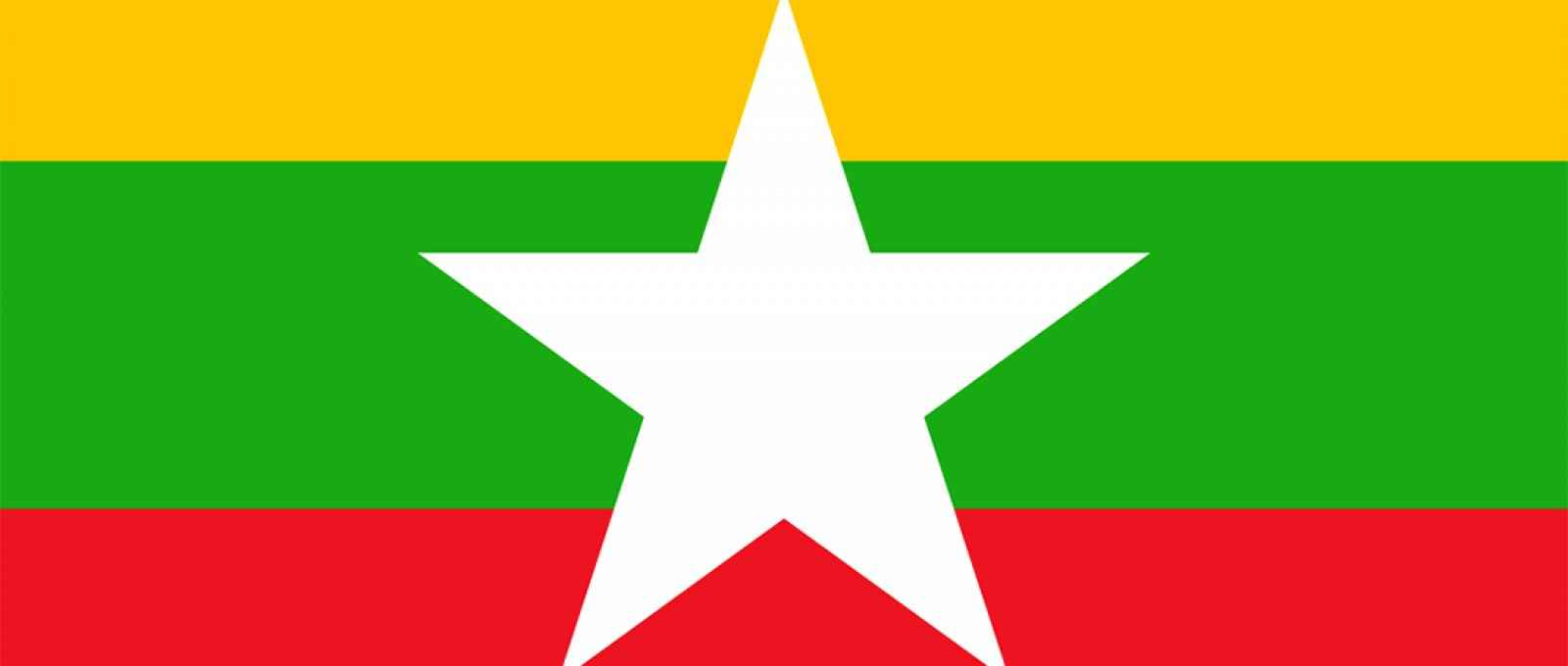 Bandeira Mianmar Corte