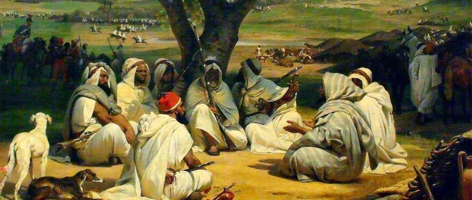 “Chefes árabes em conselho” (obra de Horace Vernet, 1834).
