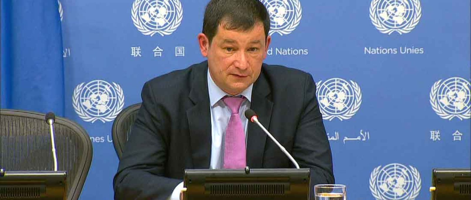 O diplomata russo Dmitry Polyanskiy, Primeiro Representante Permanente Adjunto da Rússia na ONU (Foto: UNIFEED/ONU).