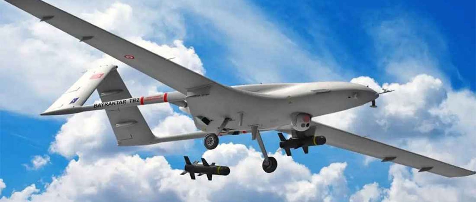 Os drones Bayraktar TB2 da Turquia receberam destaque na guerra da Ucrânia com a Rússia (Twitter).