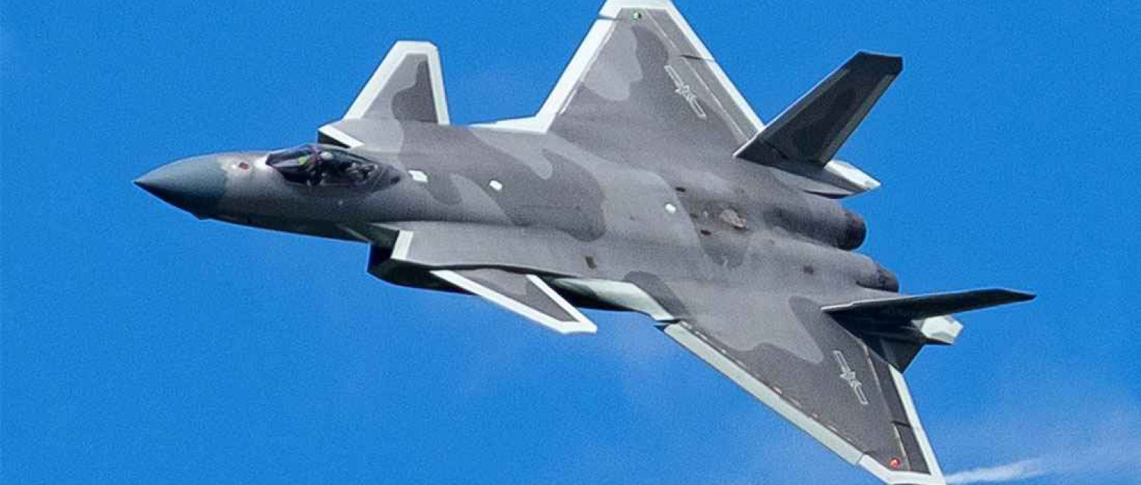 O caça chinês Chengdu J-20 (N509FZ/Wikimedia Commons/CC BY-SA 4.0).