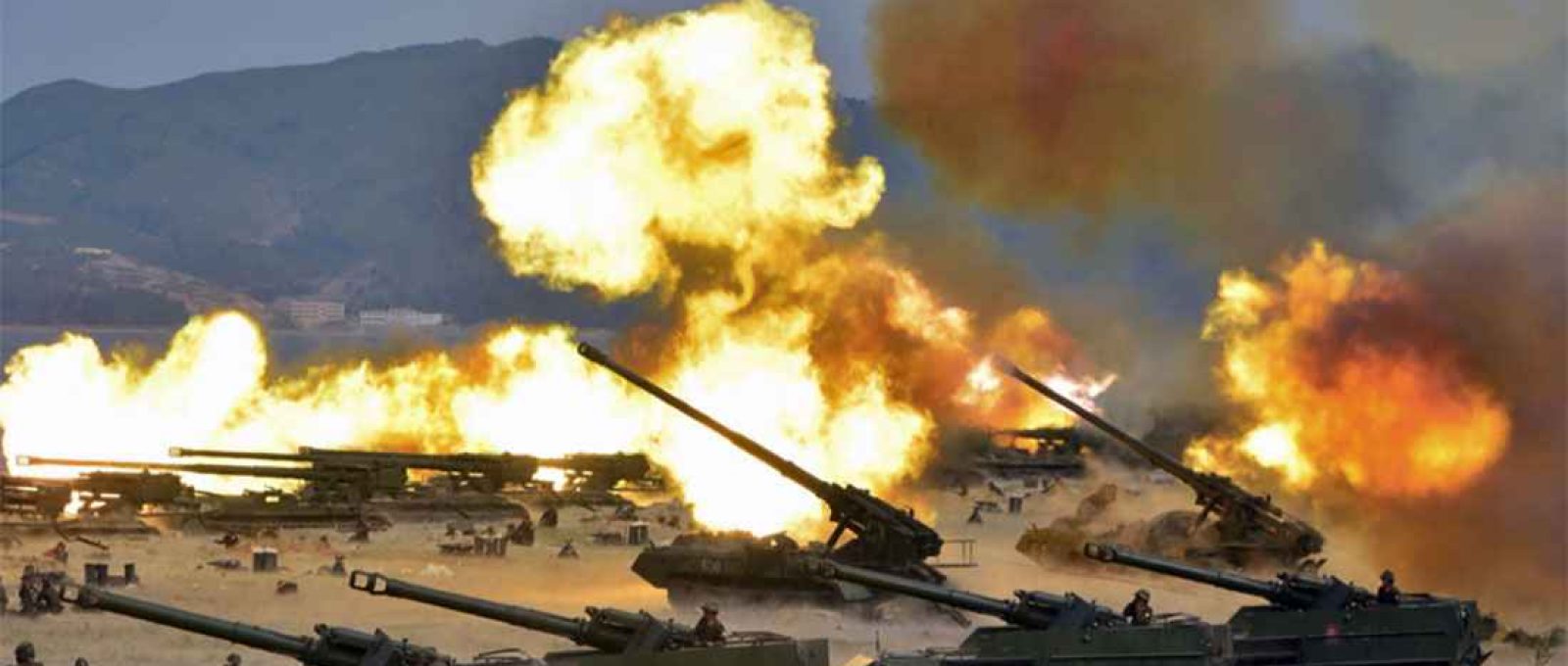 Exercícios de artilharia norte-coreanos em março de 2020 (Sogwang via NK News).