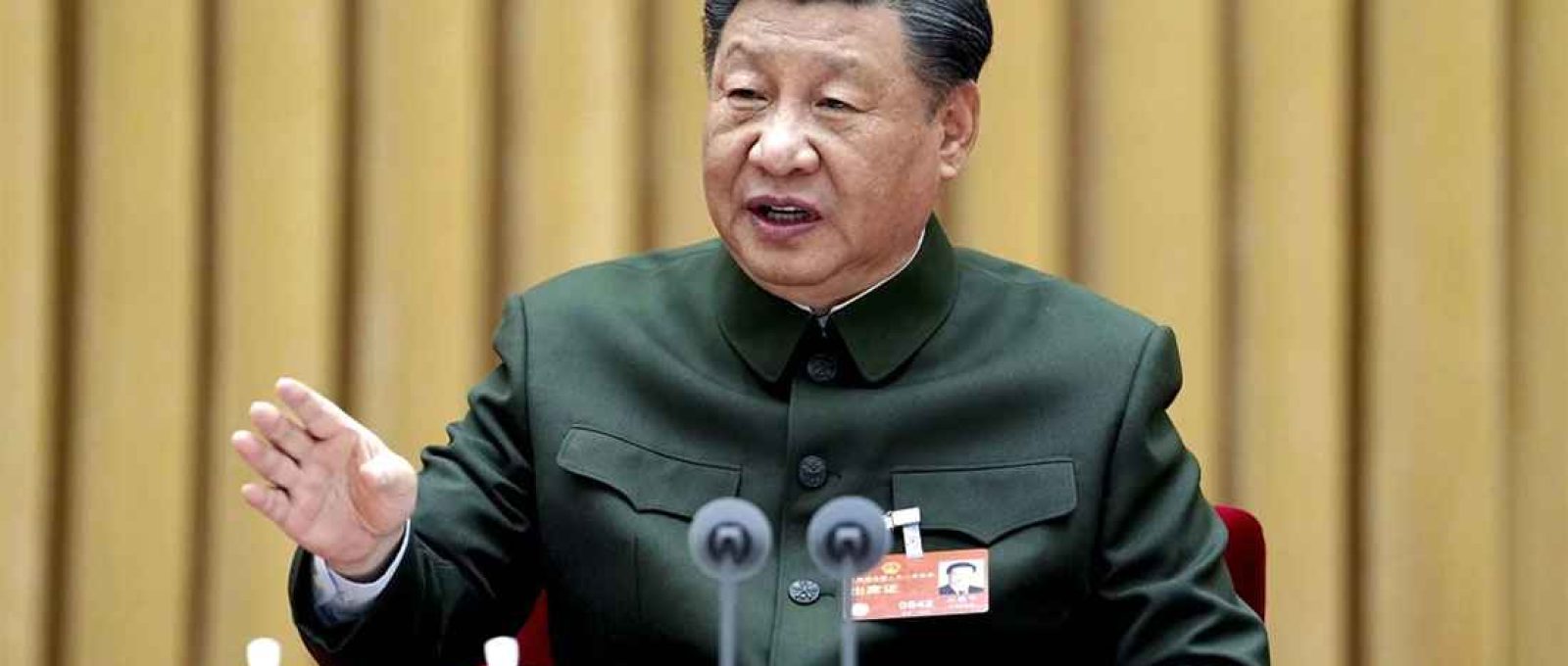 O presidente chinês Xi Jinping disse a uma delegação do PLA no Congresso Nacional do Povo que a China precisava acelerar a construção de sistemas de reservas nacionais adequados para a defesa de um grande país (Xinhua).