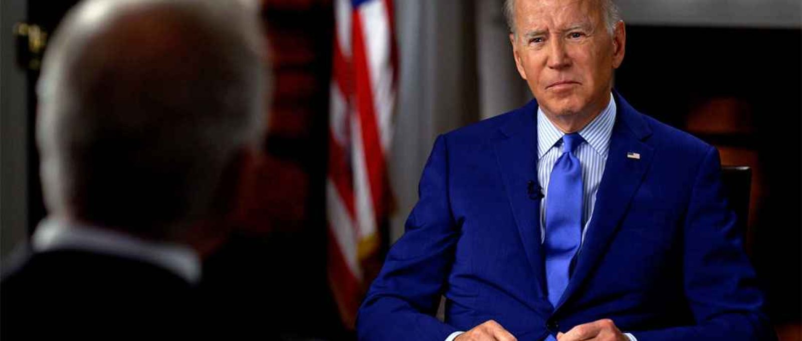Snapshot de vídeo do programa 60 Minutes com Joe Biden que foi ao ar em 18 de setembro (CBS).