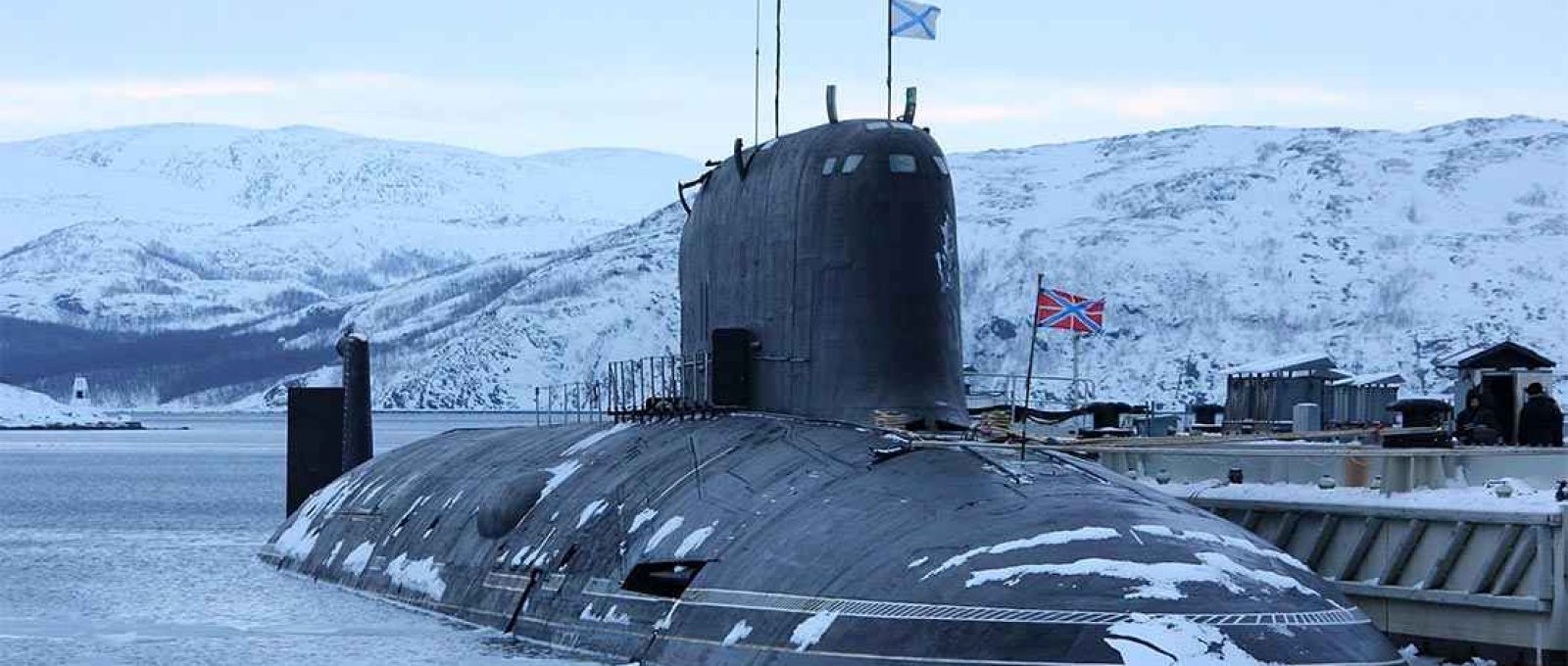 O K-560 Severodvinsk, submarino de mísseis de cruzeiro movidos a energia nuclear da classe Yasen (Foto: Ministério da Defesa da Federação Russa).