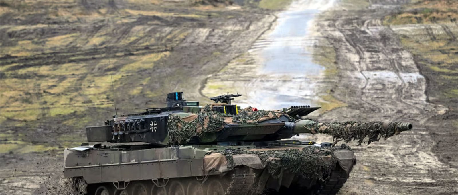 Tanque alemão Leopard 2 (Sascha Schuermann/Getty Images).