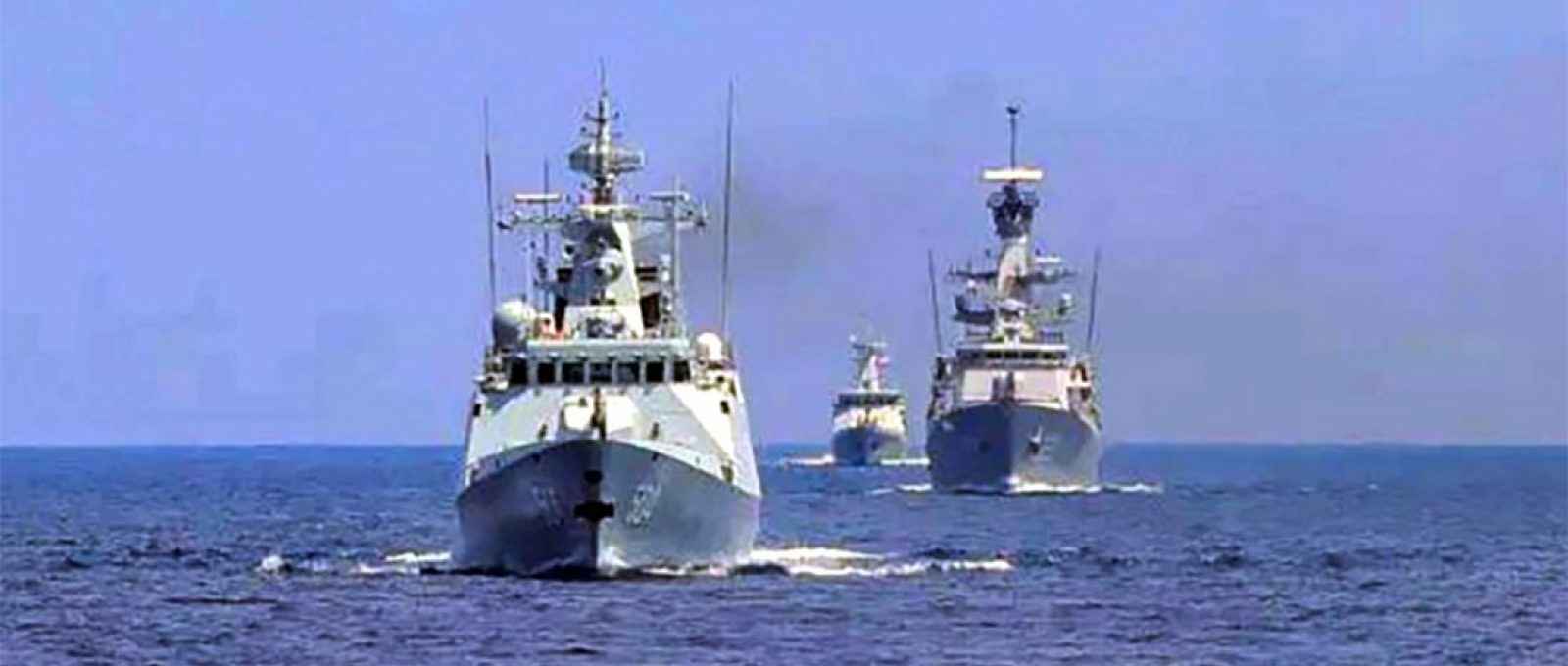 Os exercícios navais conjuntos ocorreram em águas ao largo de Jacarta (Foto: SCMP).