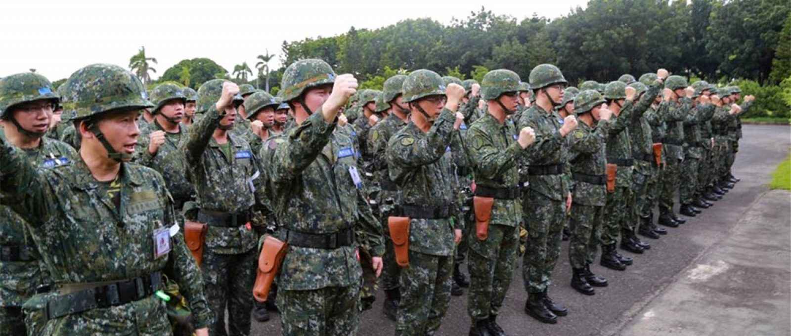 Reservistas participam de exercício anual de Han Kuang em 2016 (Foto: Exército de Taiwan).