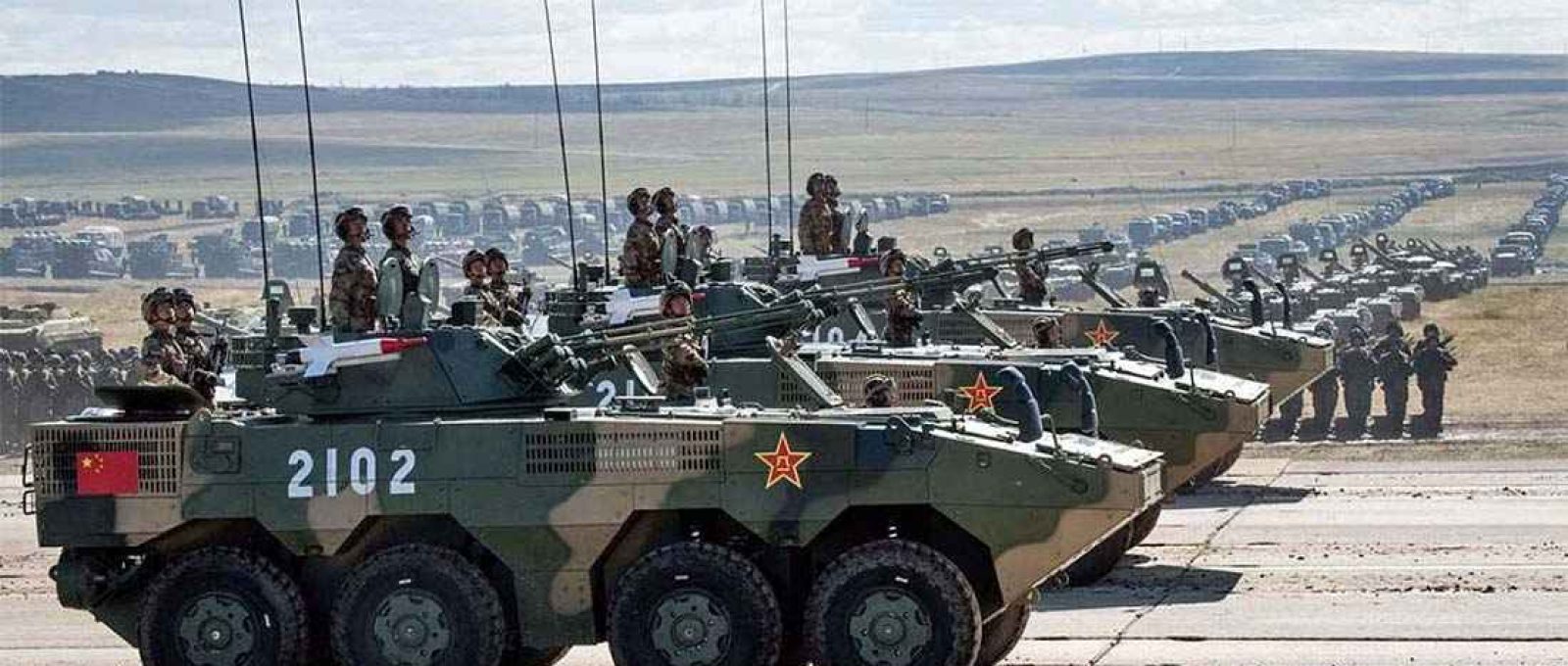 Tropas chinesas na abertura dos exercícios militares Vostok 2018 (Mladen Antonov/AFP).