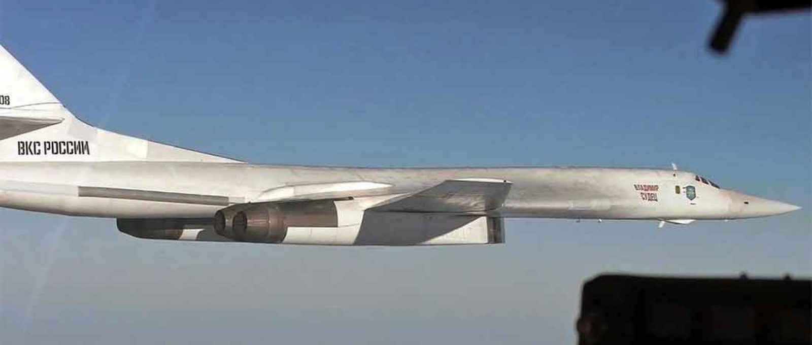 Tu-160, bombardeiro russo de mísseis estratégicos Tu-160 (Foto: Gabinete de Imprensa do Ministério da Defesa da Rússia/Tass).
