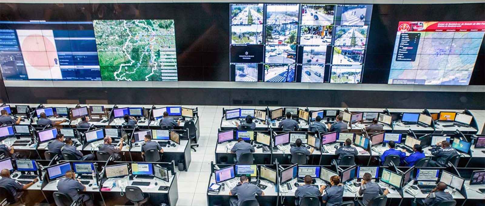 Sistema Detecta na sede do COPOM – Centro de Operações da Polícia Militar (saopaulo.sp.gov.br).